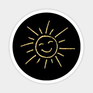 Smiling Sun Chalkboard Drawing Magnet